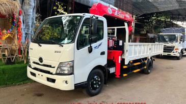 Gía xe cẩu tải hino XZU650 1 tấn 9  GẮN CẦN CẨU UNIC 2 TẤN 4 KHÚC