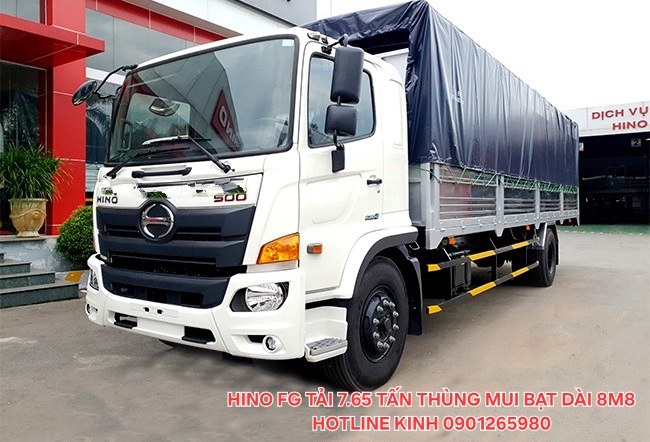 Xe tải Hino FG8JT7A 7.65 tấn thùng mui bạt